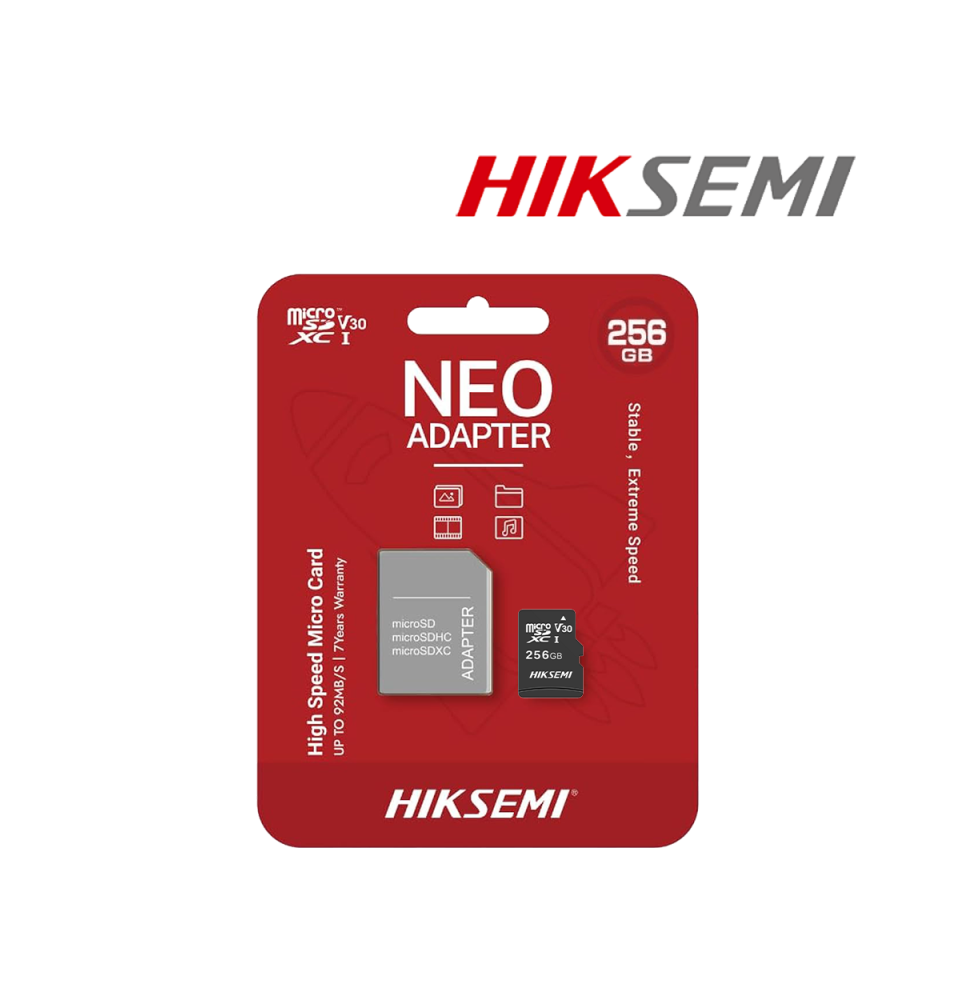 MICROSD HIKSEMI 128GB CLASS 10 V30 ADAPTER 7YW