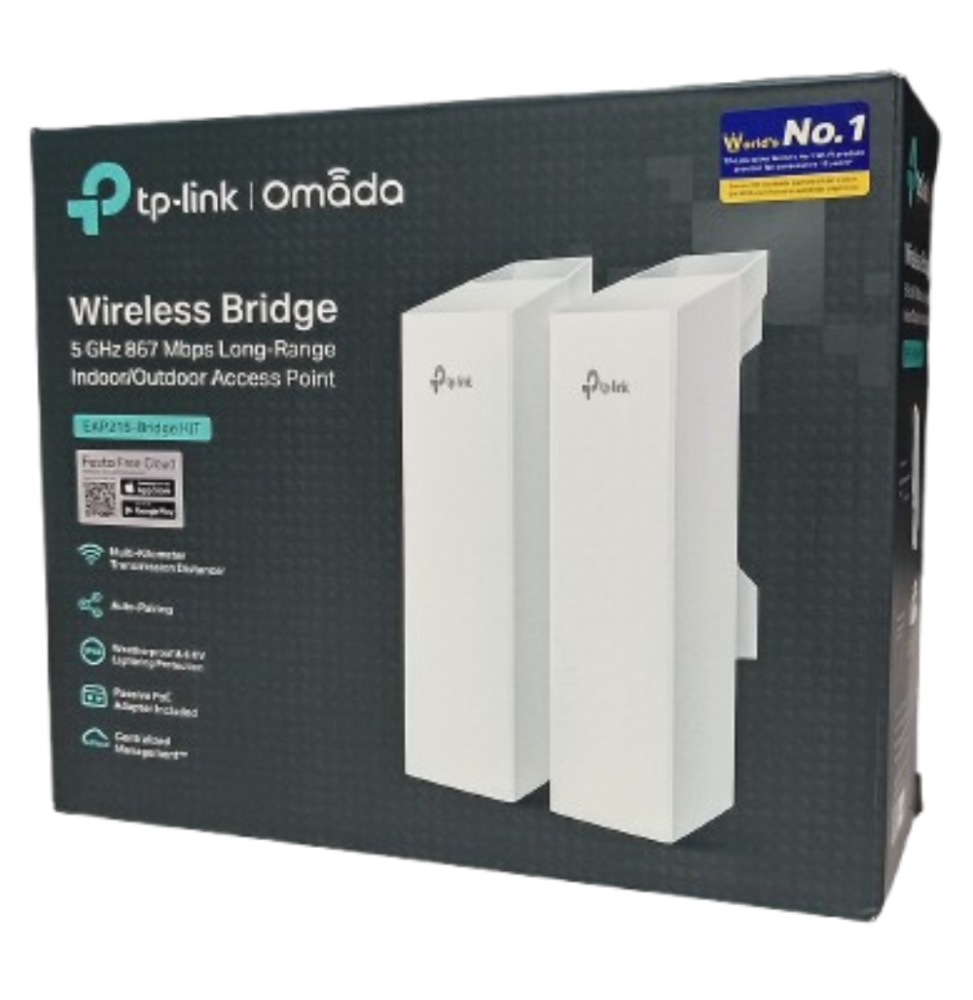 EAP215-BRIDGE KIT	TP-LINK WIRELESS BRIDGE 5 GH 867 MBPS LONG-RANGE