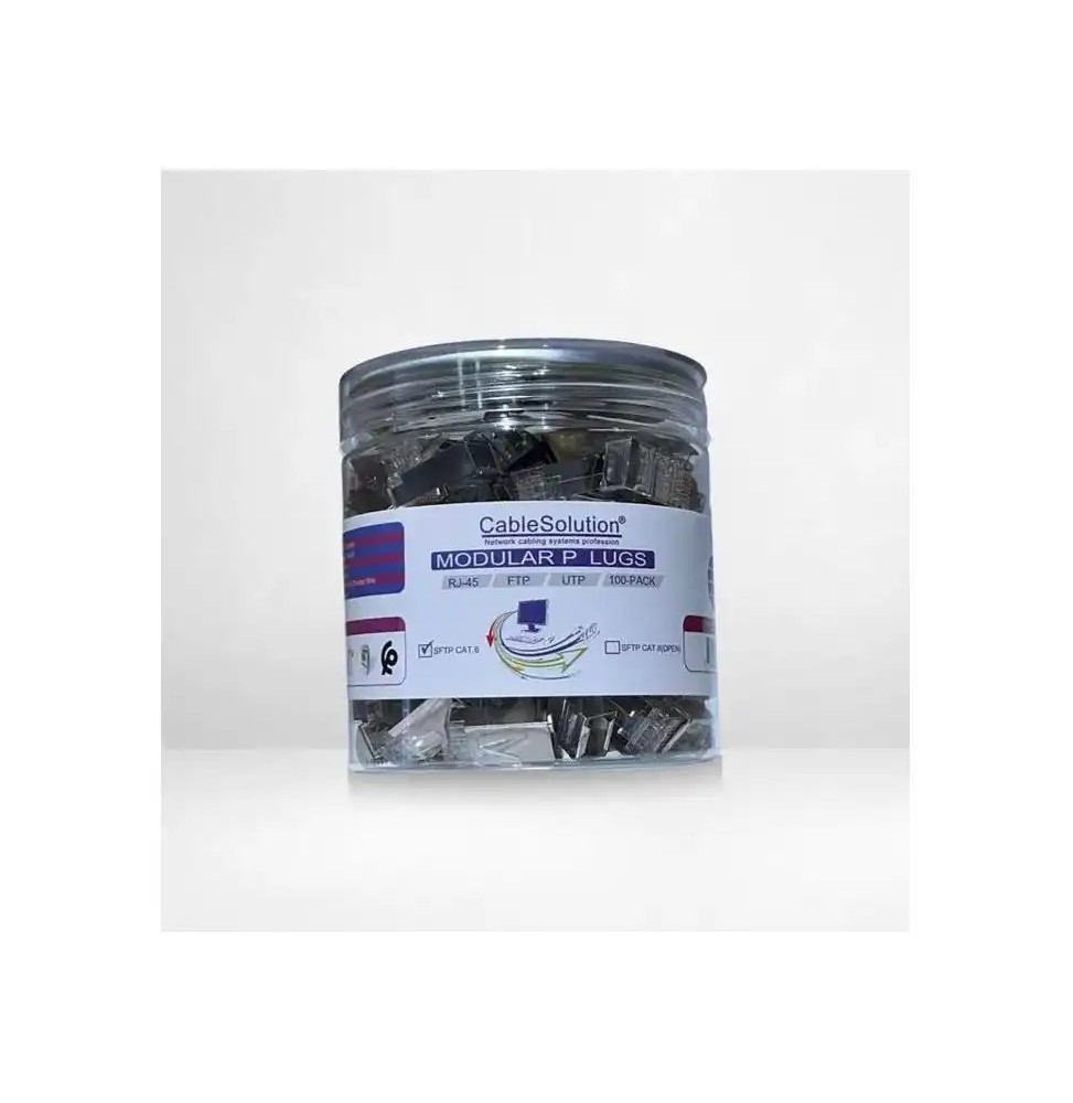 RJ45 Modular Plugs (SFTP / UTP CAT.6) - 100 Pack