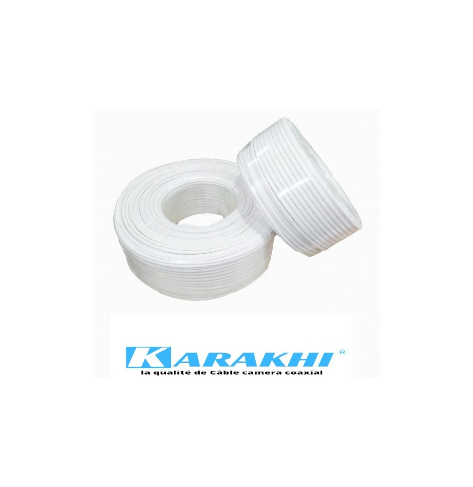 CABLE CAMERA  COAXIAL RG59 MARQUE KARAKHI BOBINE  100 M