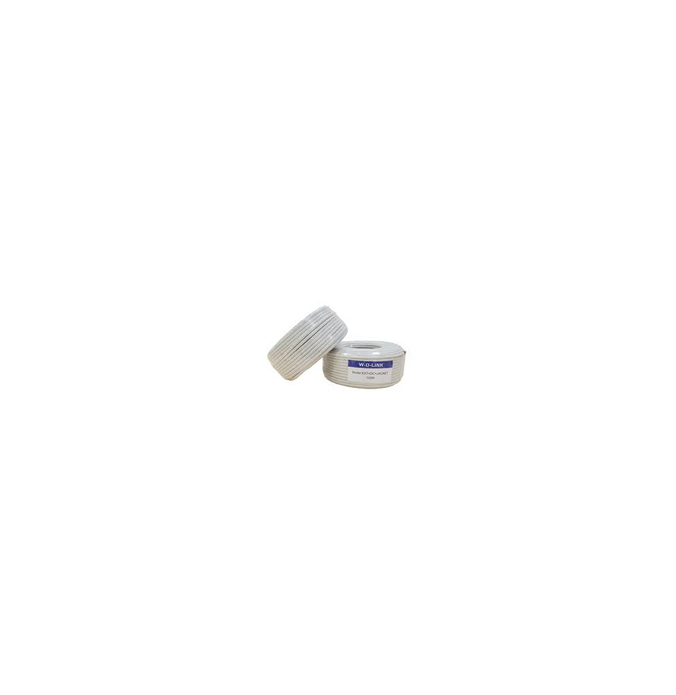 CABLE DOUBLE W-D-LINK RG59 + DC 100M