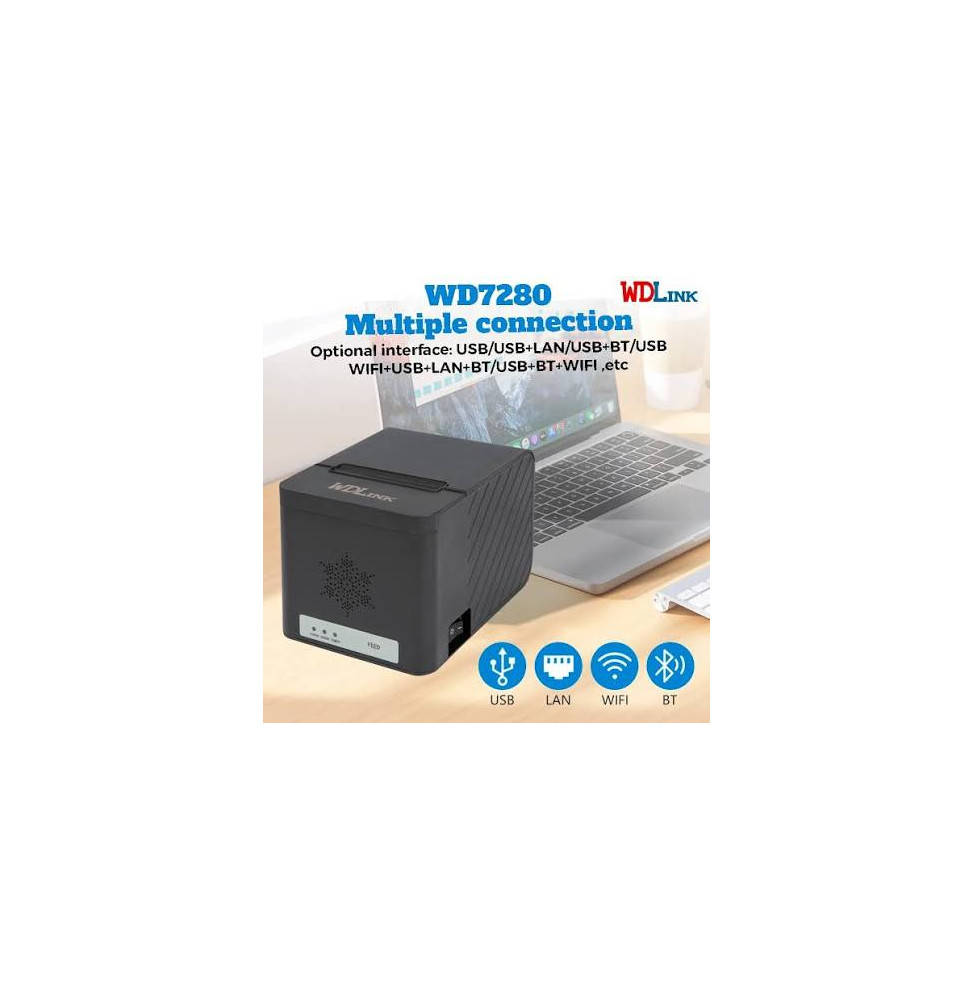 IMPRIMANTE Thermique DE RECU USB LAN 80MM Thermal Receipt Printer